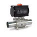 DA-958EB, Hygienic Ball Valves with Double Acting Actuators, 3 Piece, Tube Bore , Tube End 